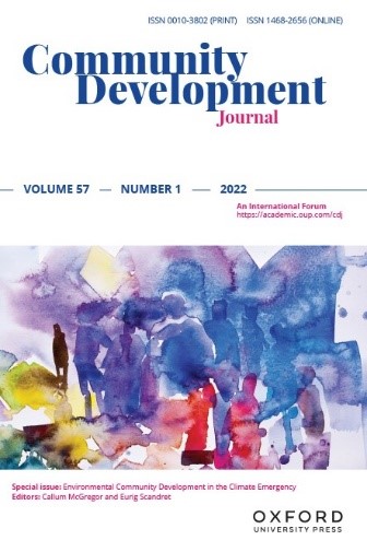 Community Development Journal Volume 57 Number 1 2022 Cover