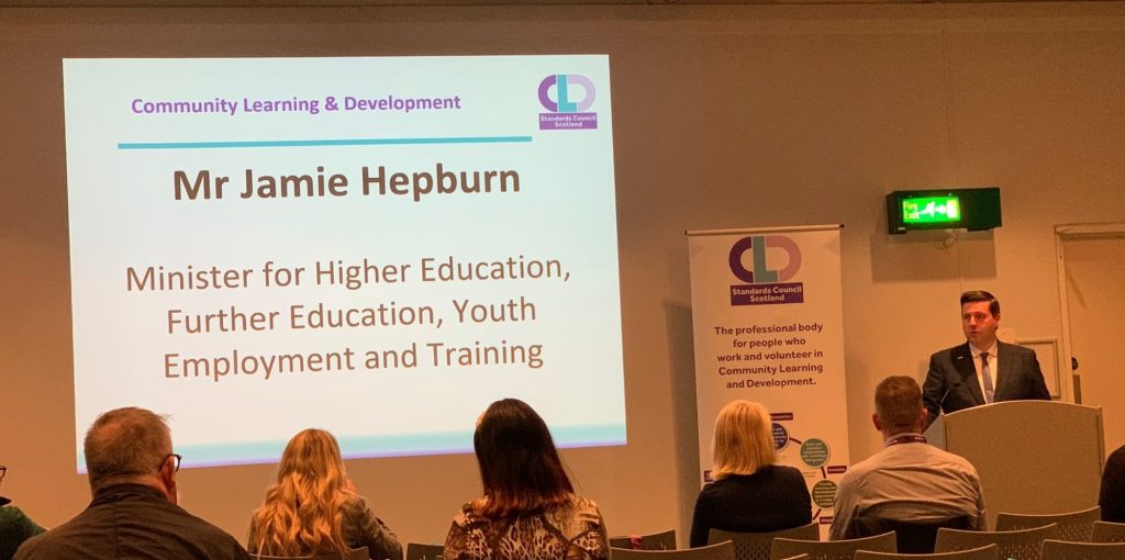 Mr Jamie Hepburn, Minister for Higher Education, Further Education, Youth Employment and Training introduces the launch of the Professional Induction Programme