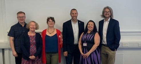 CLDSC Approvals Panel members from left to right: Ross Martin, Maggie Paterson, Sarah McEwan, Graeme McMeekin, Susie Bisset and Sean Morrow